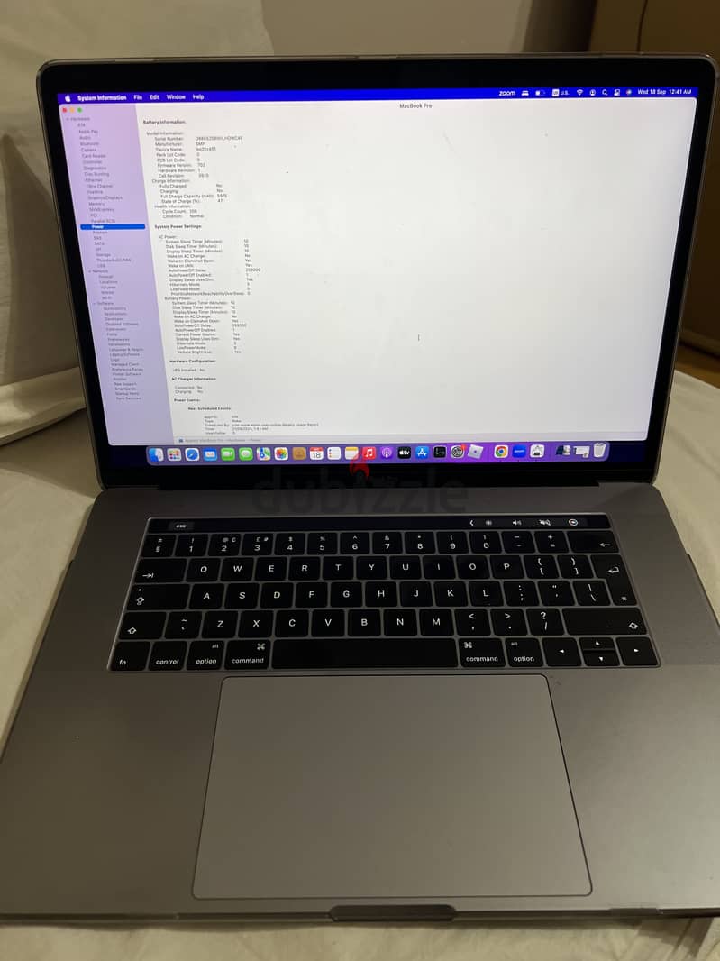 Macbook Pro 15 inch (2016) 256 GB 0