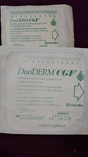 DUODERM CGF and hydrocolloid dressing لقرح الفراش 1