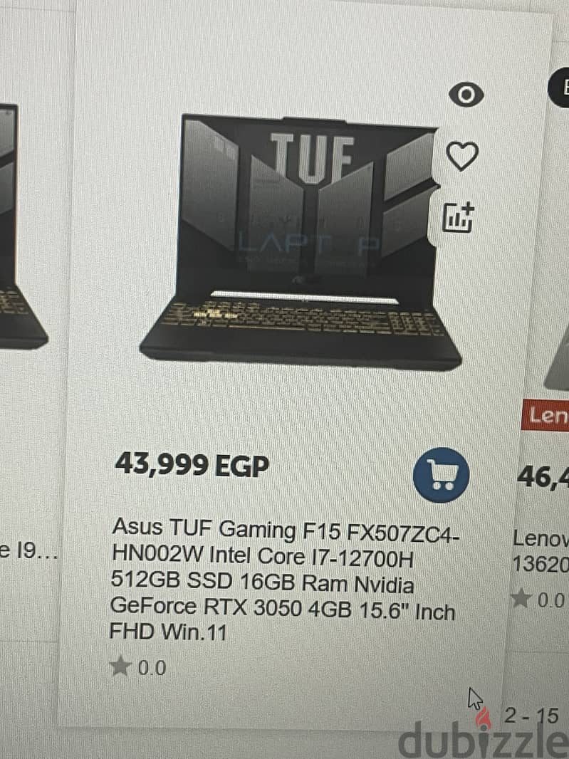 Brand new ASUS Tuf15 Gaming Laptop 2