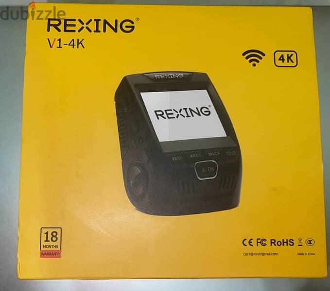 REXING V1 - 4K Ultra HD Car Dash Cam 1