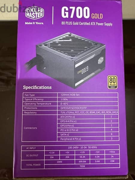 Cooler Master Power Supply 700 Gold 7