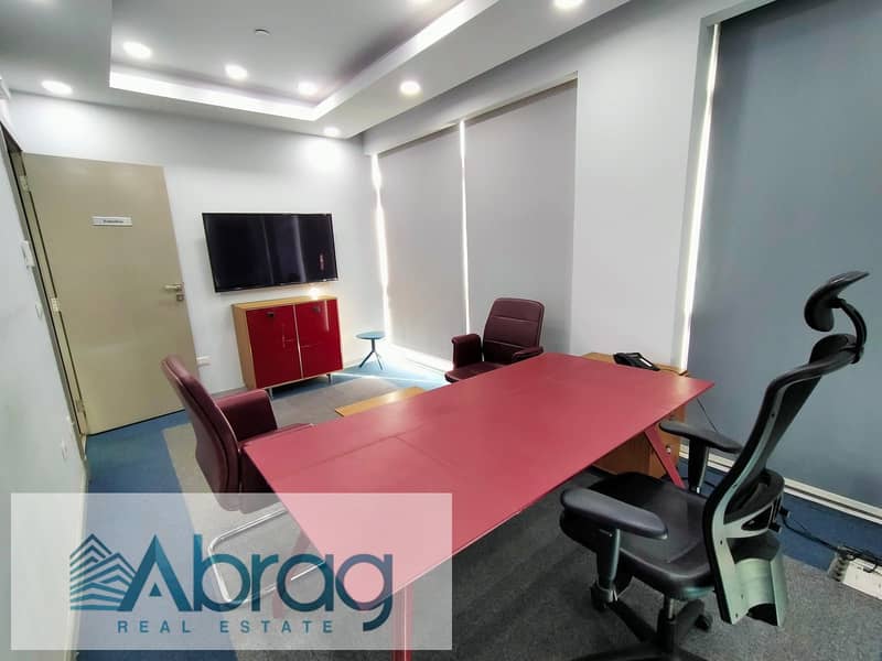 Administrative headquarters for rent in Sheikh Zayed Mall, The Courtyard, fully finished and furnished 2