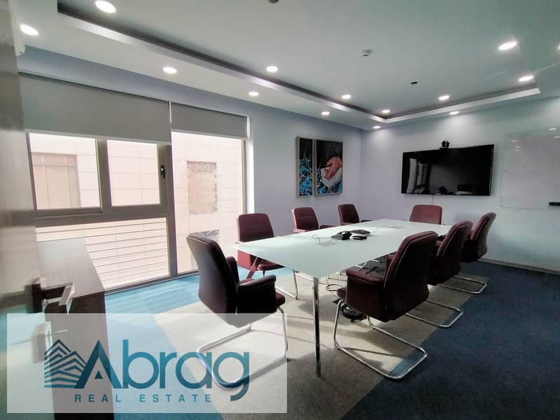 Administrative headquarters for rent in Sheikh Zayed Mall, The Courtyard, fully finished and furnished 3