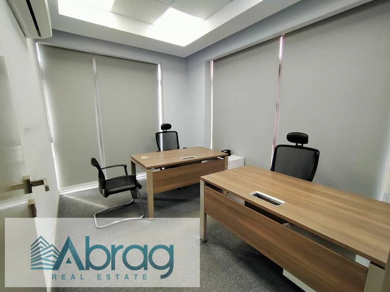 Administrative headquarters for rent in Sheikh Zayed Mall, The Courtyard, fully finished and furnished 7