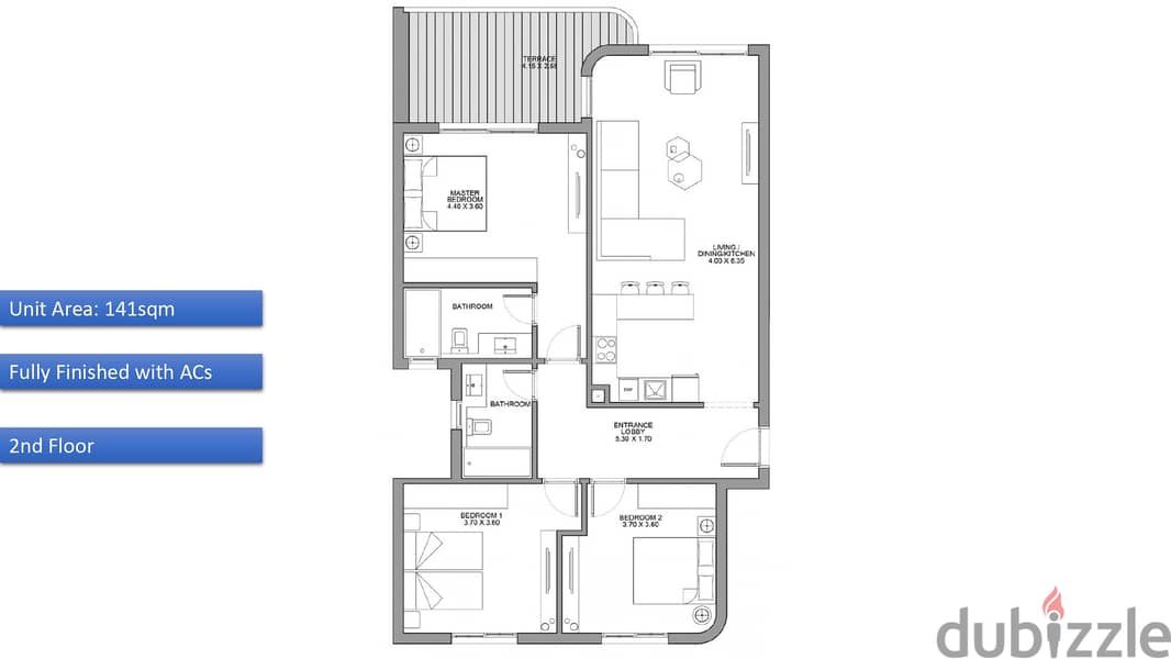 3-Bedroom Chalet in June Sodic / شاليه 3 غرف نوم  في جون سوديك 1