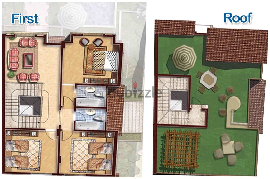 على لاند سكيب تاون 400م القطامية جاردنزTownhouse in Katamya Gardens 5