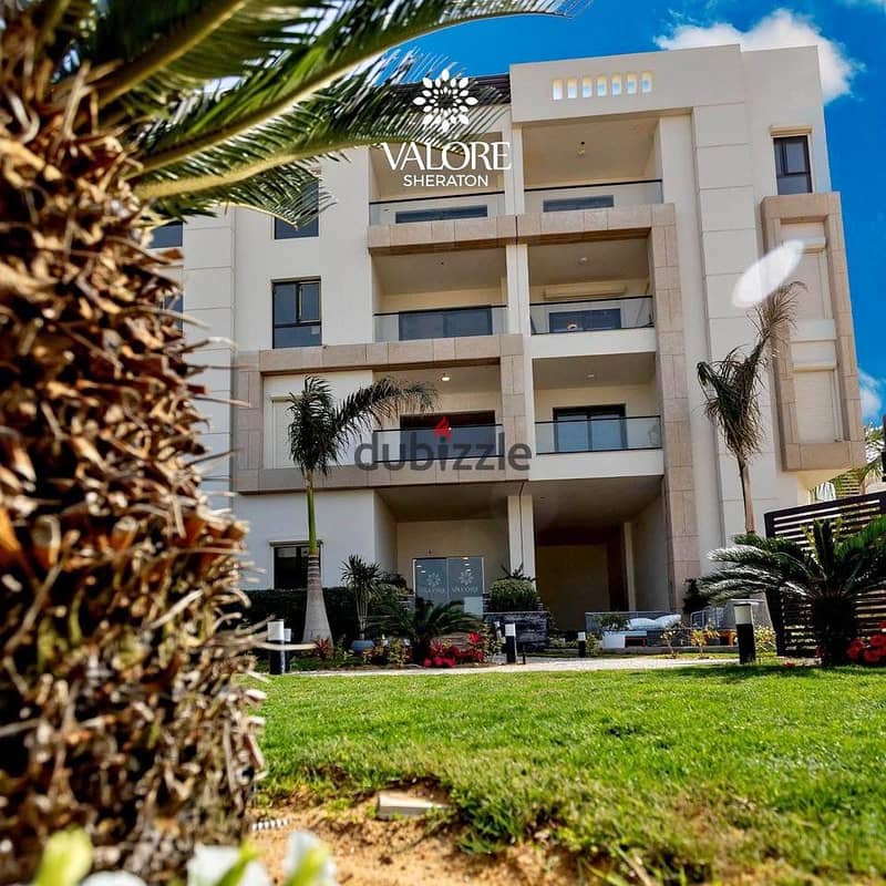 APPARTMENT FULLY FINISHED WITH AC AND KITCHEN FOR SALE IN COMPOUND VALORE SHERATON IN FRONT OF CITY CENTRE ALMAZA  WITH INSTALLEMENT 1