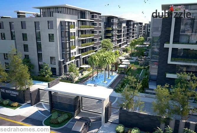 Apartment for sale in Creek Town New Cairo Compound, on the Suez Road, minutes from Madinaty, near Saada Compound, near Al-Rehab, and close to Swan La 1