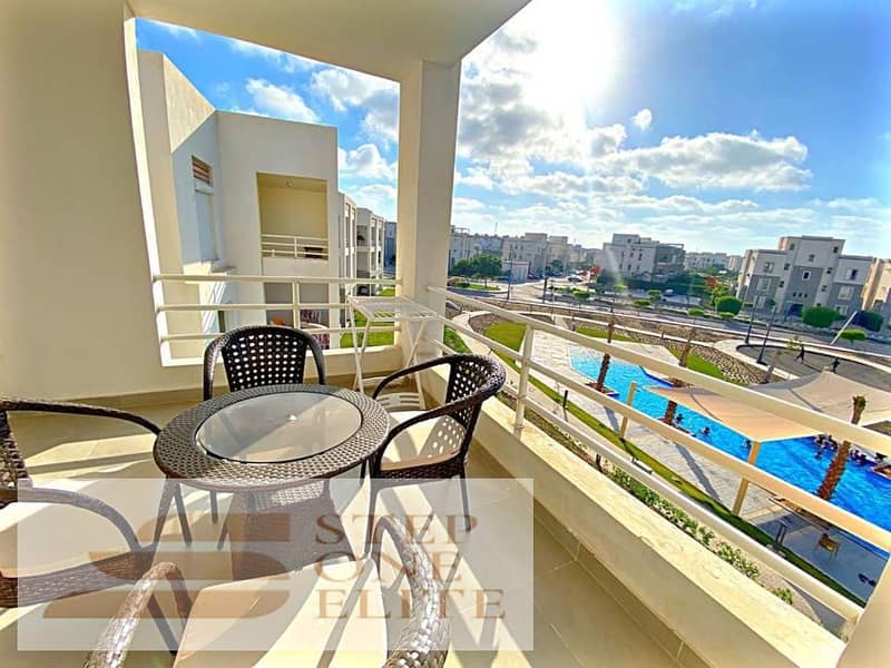 Chalet for sale in installments in Amwaj Village, directly on the sea of ​​Sayed Abdel Rahman 2