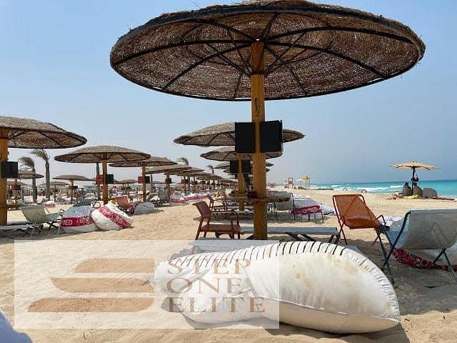 Chalet for sale in installments in Amwaj Village, directly on the sea of ​​Sayed Abdel Rahman 4