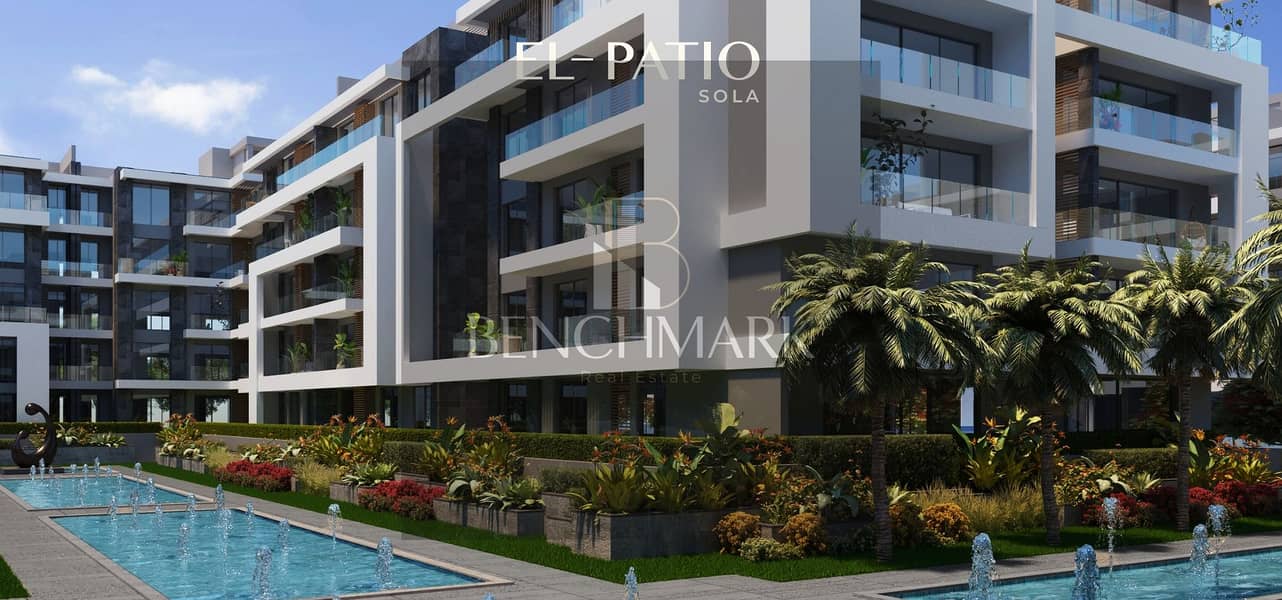 Ground floor apartment with garden for sale in Shorouk City La Vista El Patio Sola Compound with no down payment and in installments over 7 years 1