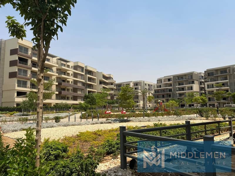 apartment 116m garden 65m fully finished installment over 4 years , palm hills new cairo 7