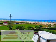 Chalet for sale, 95 sqm (two rooms), directly on the sea in Amwaj Sidi Abdel Rahman village