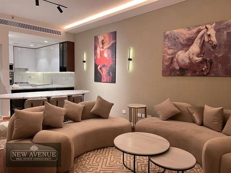 High rise Luxurious hotel apartment fully furnished in AeonTowers 6 october 0