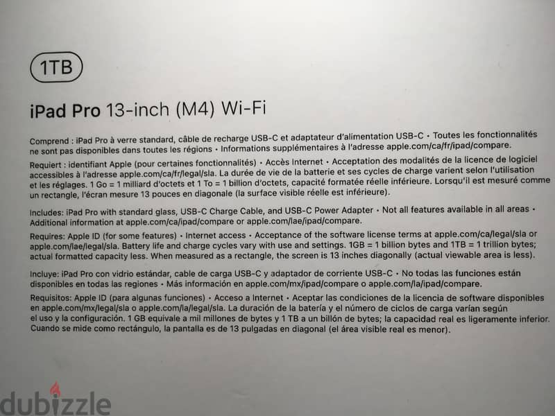 iPad Pro 13 inch (M4) WiFi 1 Terabyte (Sealed) 1