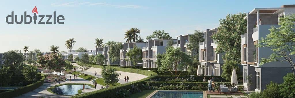 Live in a 3-storey villa in installments over 8 years, prime location in Sheikh Zayed from DUNES 9