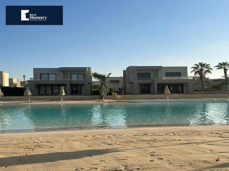 Ready to Move Fully Finished Twin House First Row on Lagoon for Sale!! Bahary with Prime Location in Azha Sokhna! 1