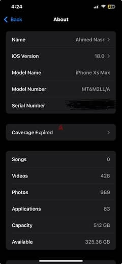 Apple IPhone XS MAX هاتف