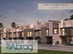 Opportunity at the best price for a townhouse for sale, receipt 2025, installments, view of the landscape, Sheikh Zayed KEEVA