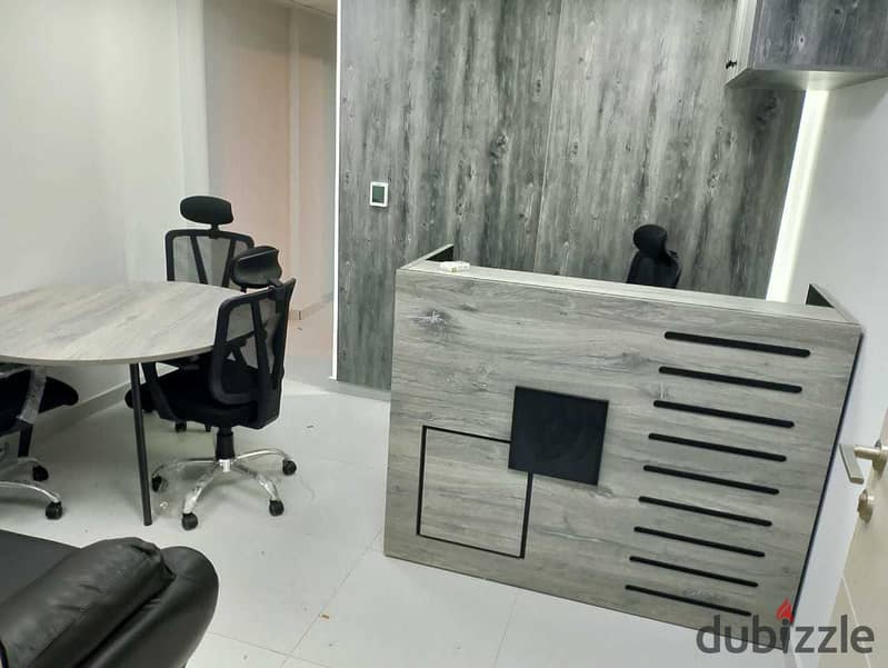 A fully furnished administrative office in the Business Plus Mall , directly on North teseen , in front of Maxim Mall and close to transportation 5