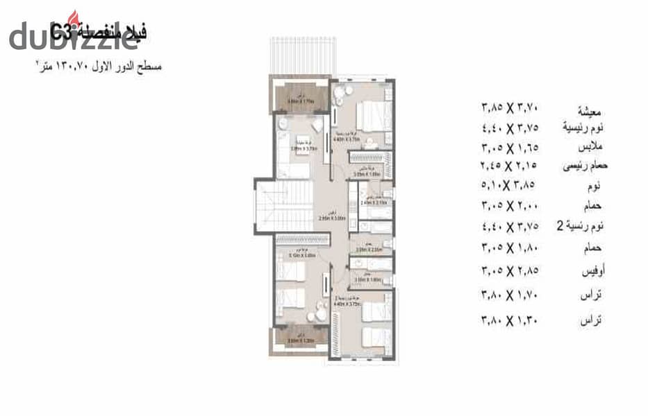 For sale villa model c3  in installment wide garden view 9