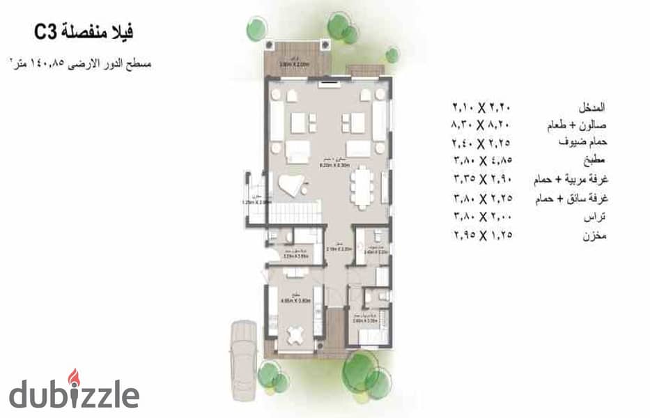 For sale villa model c3  in installment wide garden view 10