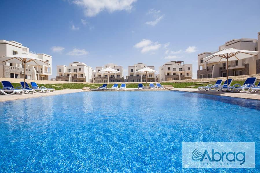 Prime Chalet for sale Amwaj North Coast Sidi-Abdelrahman first use pool view fully finished 3