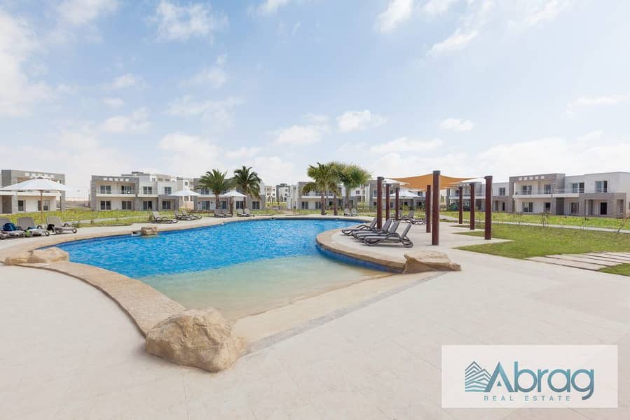 Prime Chalet for sale Amwaj North Coast Sidi-Abdelrahman first use pool view fully finished 6