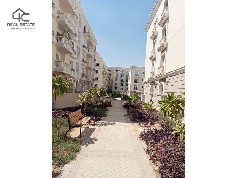 Apartment 144 m corner ready to move prim location view landscape with lowest Price in Hyde park new cairo 9