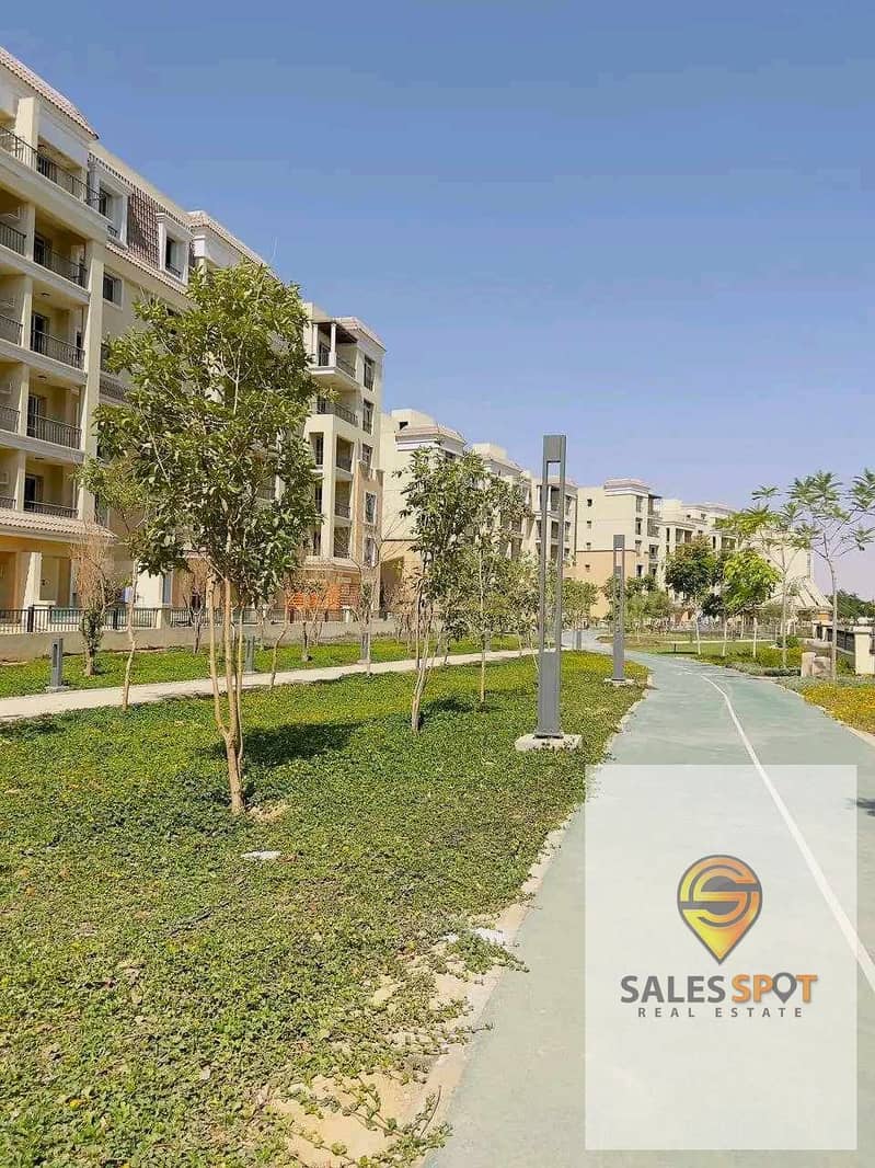 Apartment 205m with a private garden in Sarai Compound on Suez Road next to Madinaty and El Shorouk 6