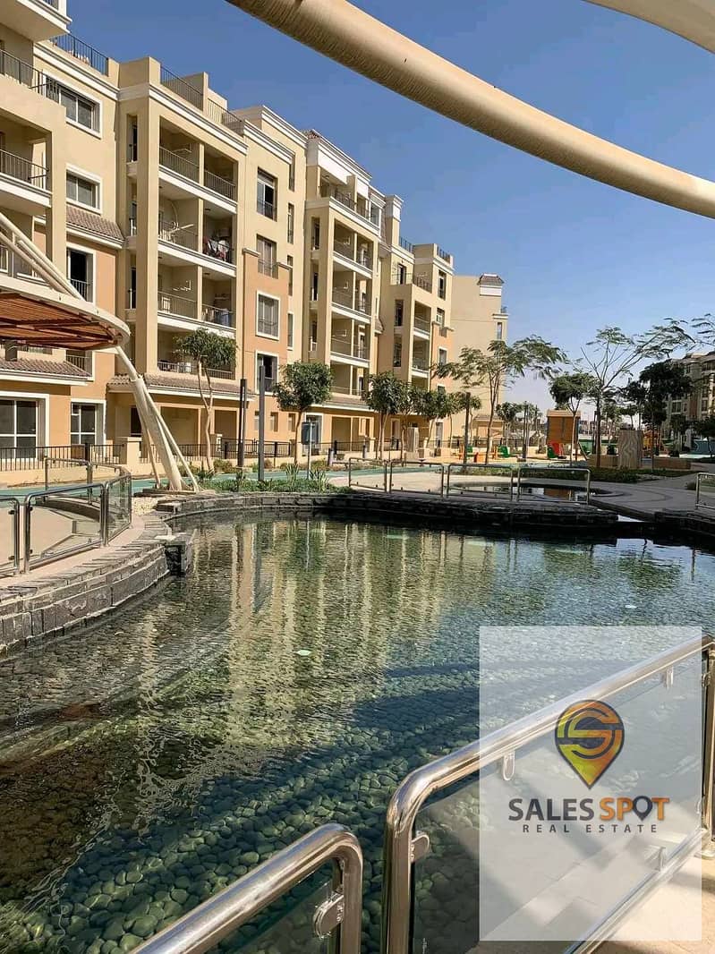 Apartment 205m with a private garden in Sarai Compound on Suez Road next to Madinaty and El Shorouk 7