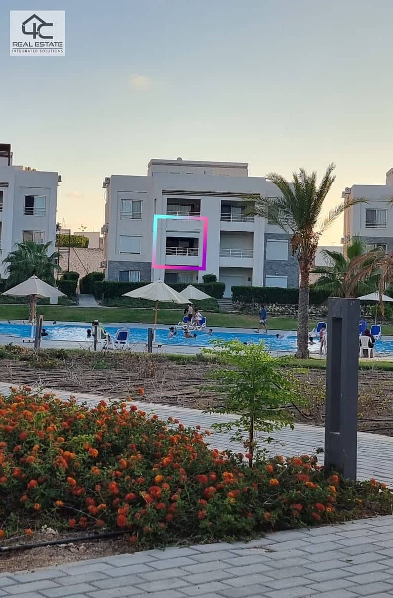 Fully finished chalet, ultra super luxury, fully air-conditioned chalet, 105 sqm, 2 nautical bedrooms   open view for sale in Amwaj Sabbour, North Coa 1