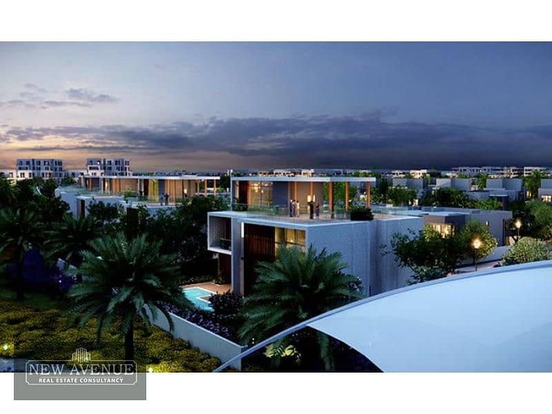 Prime location Penthouse for sale in Taj City Zone T,Bahary  BUA 233m, roof 97 m, Core and shell 4