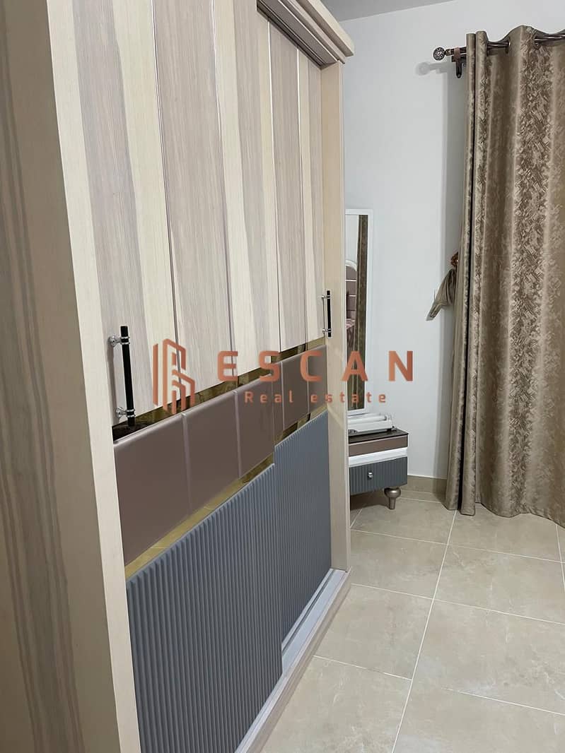 Apartment 140 m for hotel rent in Madinaty, first residence in front of services, modern furniture 10