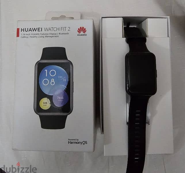 ساعة huawei fit2 بحاله جيدة 0