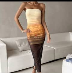 ombré tube dress