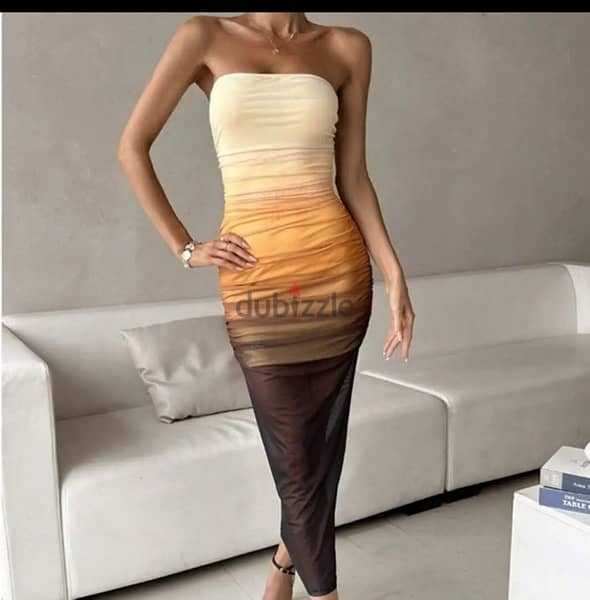 ombré tube dress 0