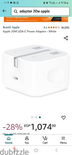 Apple 20W USB-C power Adapter - white