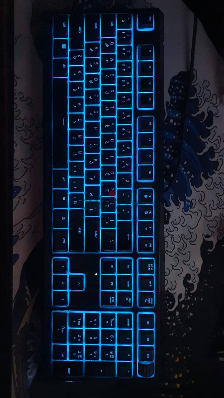 razer ornata v2 gaming keyboard hybrid mechanical key switches (arabic 1