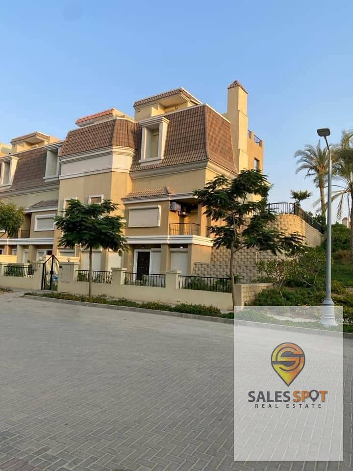 For sale, a villa with a distinctive garden, with the best division ever, in Sarai Compound, next to Madinaty and El Shorouk, with a huge discount on 8