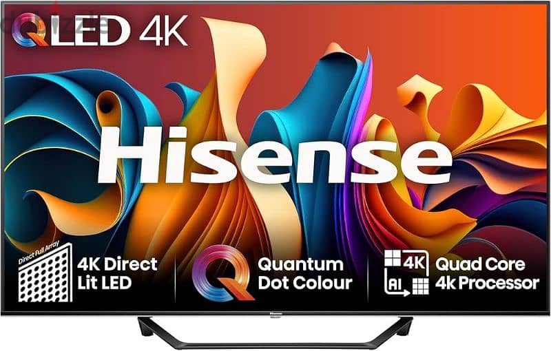 Hisense 50-Inch 4K QLED TV, VIDAA Ultra Slim, with Built-In Receiver 1