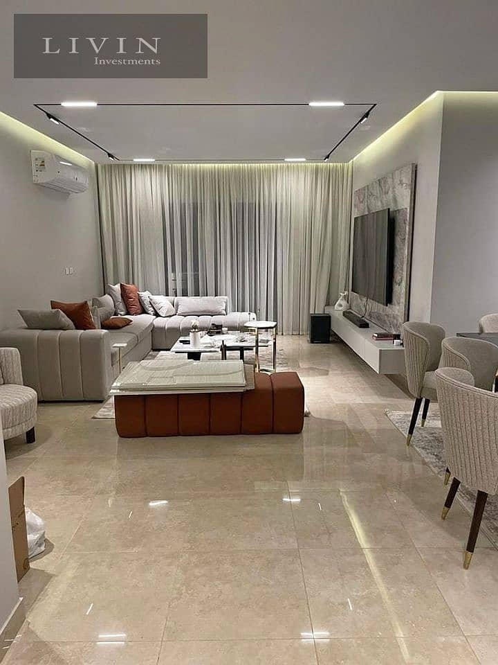 Two-bedroom apartment for sale,double view,in Hap Town Hassan Allam Compound,with a down payment of 425,000 and the rest of the amount in installments 1