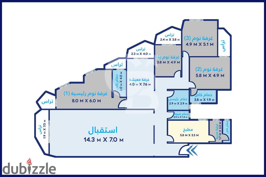 Apartment for sale 525 m Stanley (Qamarayat Rushdi) 3