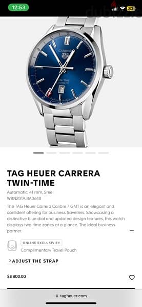 Tag Heuer Carrera Calibre 7 Twin-Time 5