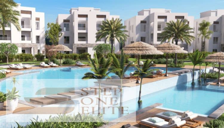 2-room chalet for sale in installments on the sea in Amwaj Village, North Coast 9