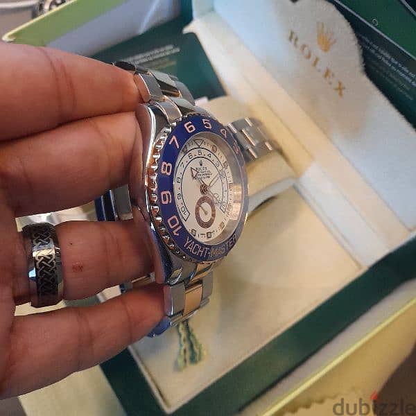 Rolex yachtmaster 2 half gold mirror 0riginal 
sapphire crystal 10