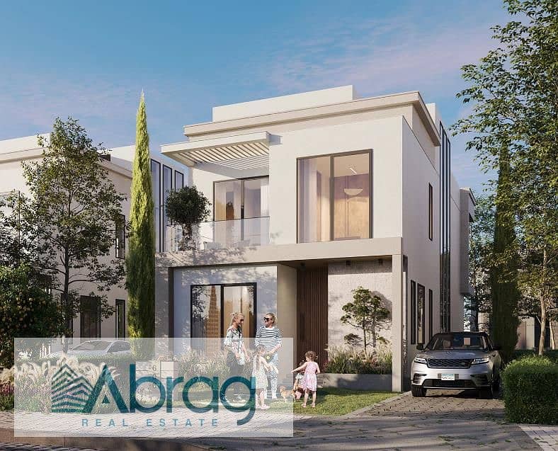 For sale with special facilities, a townhouse villa, 5% down payment, 10-year installments, Villagio, Palm Hills, Sheikh Zayed 2