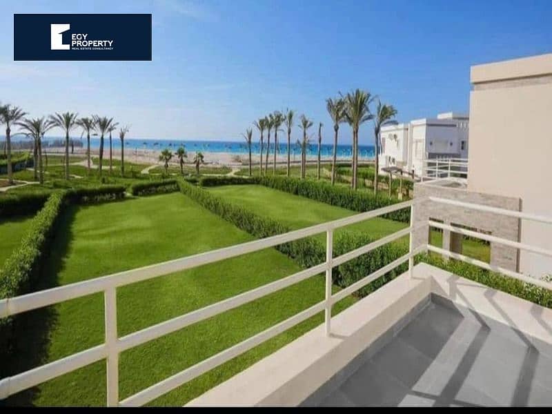 Ready to Move, Sea View, Fully Finished and Furnished Twin House with Prime Location Facing Greenery and Pool in Amwaj 2