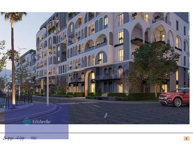 Apartment 195 m at the lowest price per square meter in R7 with Lake View with the highest construction rate in front of the diplomatic district with 2