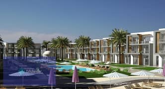 Chalet with 20% discount, delivery in two years, view of the water feature and landscape, with installments over 7 years